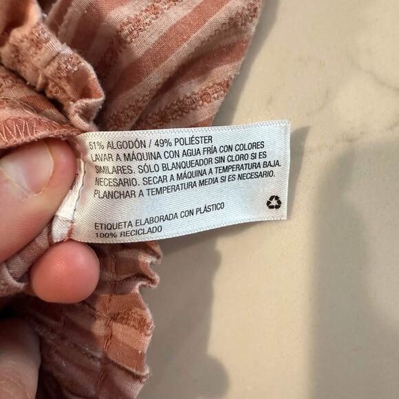 Wild Fable High Rise Pink Stripe Pull On Shorts Womens Medium Pockets Drawstring - Picture 6 of 6